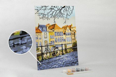 Набор для раскрашивания по номерам (на картоне) ФРЕЯ 40 х 30 см "Городская набережная" PKZ/PM-025