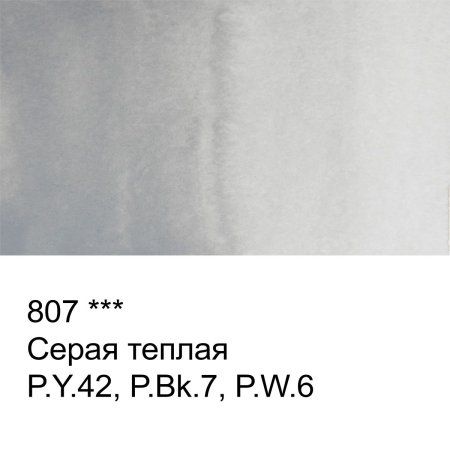 Краска акварель VISTA-ARTISTA Studio кювета 2.5 мл 1 шт 807 серая теплая VAW-807