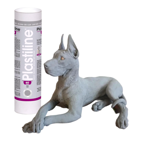 Пластилин скульптурный PLASTILINE 1 кг, 60-твердый, светло-серый RH-1660T