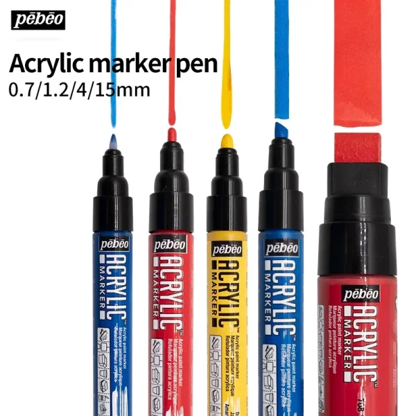 Маркер акриловый PEBEO Acrylic Marker 5-15 мм перо плоское