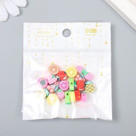 Бусины для творчества PVC "Фруктики" МИКС 20 шт 1 x 1 x 1 см SIM-7829742