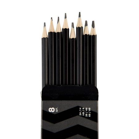 Набор чернографитных карандашей Стихия 8 шт в картонной упаковке MPST03007