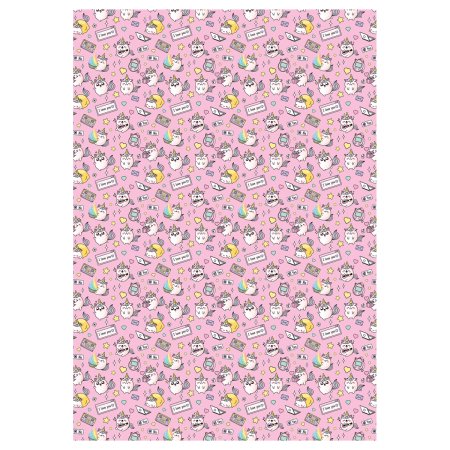 Упаковочная бумага глянцевая MESHU "Unicorn" 1л. 70 x 100 см 80 г/м2, ассорти, 1 шт RE-MS_62805