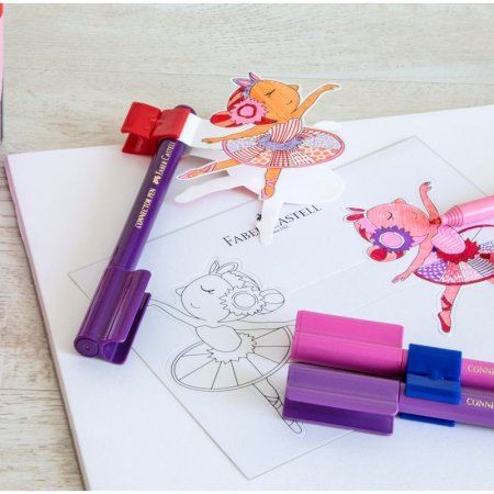 Фломастеры Faber-Castell "Connector" 60 цв смываемые, соединяемые колпачки RE-155560
