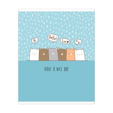 Тетрадь 48л. A5 клетка MESHU "Beary Beary" матовая ламинация, выборочный УФ-лак RE-MS_43098 Тетрадь 48л. A5 клетка MESHU "Beary Beary" матовая ламинация, выборочный УФ-лак RE-MS_43098