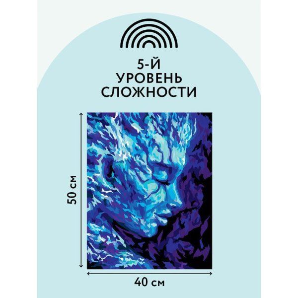 Картина по номерам на холсте ТРИ СОВЫ "Стихия. Вода" 40 x 50 см, краски, кисть RE-КХ_44202