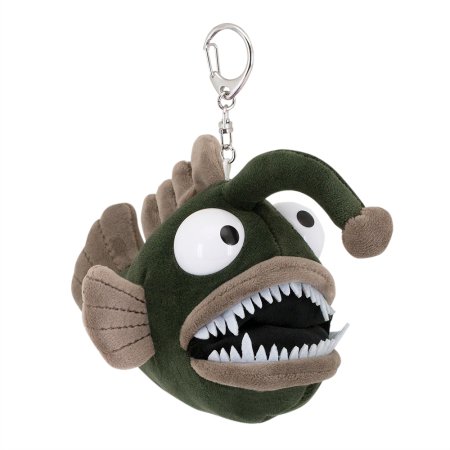 Мягкая игрушка ORANGE TOYS Рыба Удильщик зеленая 15 см с метал. кольцом ORT-OT9007/15