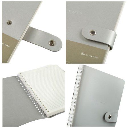 Записная книжка А5 96л. Greenwich Line "Shimmer. Silver" ЛАЙТ, кожзам, скрытый гребень, блок в линию RE-NA5_51422