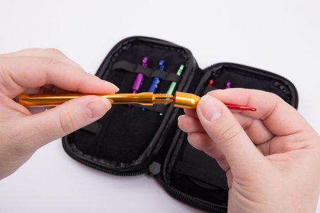 Набор разборных крючков GAMMA в пенале алюминий d 3.0 - 7.0 мм в пластиковой упаковке с европодвесом CH-08-30/70