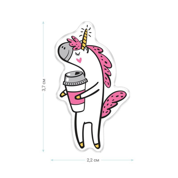 Значок акриловый MESHU "Unicorn dream" 2.2 x 3.7 см, прямая УФ-печать RE-MS_47430