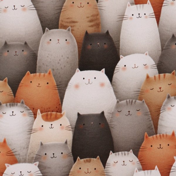 Бумага упаковочная глянцевая двусторонняя 70 х 100 см "Коты" SIM-10889813