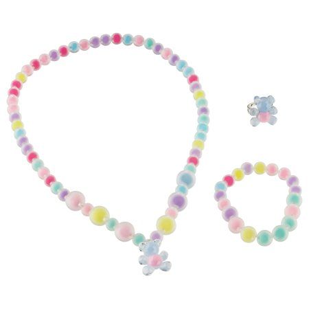 Набор украшений MESHU "Bear" бижутерия, кольцо, браслет, бусики с подвеской, европодвес RE-MS_60723