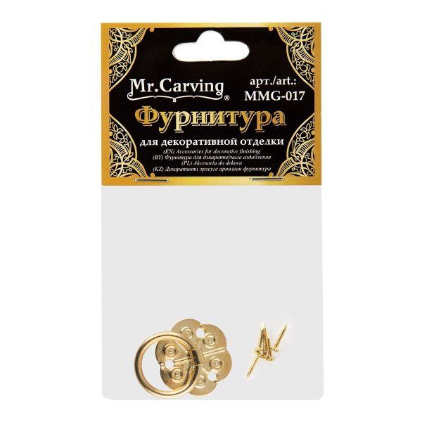 Фурнитура для шкатулок "ручка" Mr.Carving 2 x 2 см 1 шт №01 золото MMG-017-01