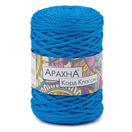 Пряжа ARACHNA Cord Classic 100% полиэфир 1 х 200 ± 10 г 100 ± 5 м №21 яр.голубой ARA-COR-CL-21