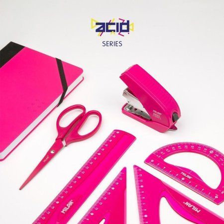 Ножницы канцелярские MILAN Acid 17 см, розовые, блистер ML-BWM10425P Ножницы канцелярские MILAN Acid 17 см, розовые, блистер ML-BWM10425P