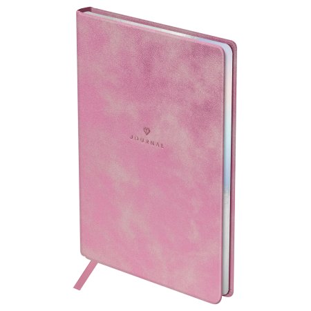 Ежедневник недатированный A5 136л. BG "Shimmer. Pink" кожзам, розовый, голографический срез RE-DuA5_22218