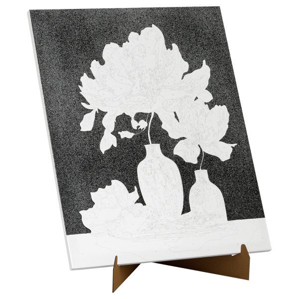 Картина по номерам на холсте с глиттером ТРИ СОВЫ "Натюрморт" 40 x 50 см с акриловыми красками и кистями RE-КХг4050_57062