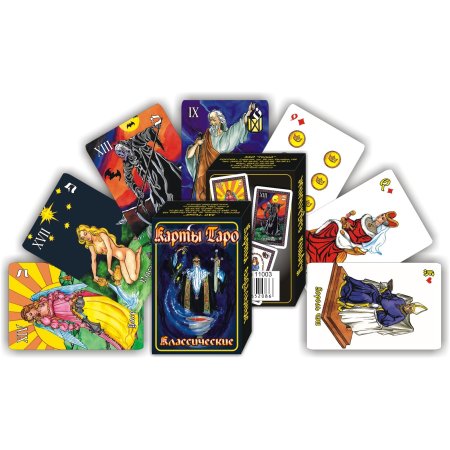 Гадальные карты "Таро классическое" 78 карт, 6 х 9 см, с инструкцией SIM-667625