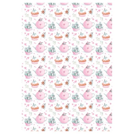 Упаковочная бумага глянцевая MESHU "Tenderness" 1л. 70 x 100 см 80 г/м2, ассорти, 5 дизайнов RE-MS_62804