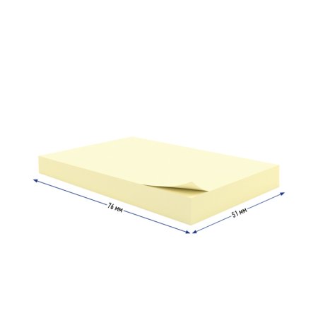 Самоклеящийся блок Berlingo "Standard" 76 x 51 мм 100 л желтый RE-HN7651SGe