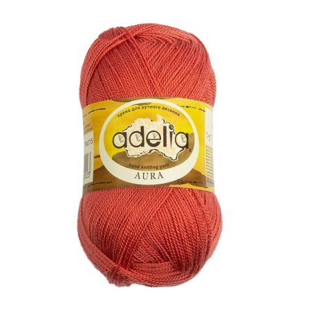 Пряжа ADELIA Aura 100% акрил 1 х 50 г 250 ± 5 м №015 св.кирпичный ADE-AUR-015