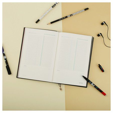 Ежедневник недатированный А5 136л. MESHU "Find your way. B&W" кожзам, цв.срез, закладка RE-MS_53608