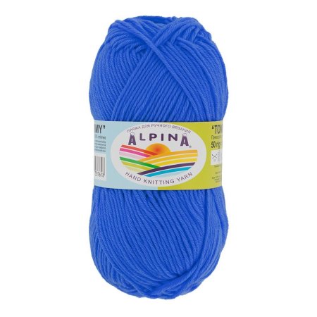 Пряжа ALPINA Tommy 100% микнес 1 х 50 г 130 ± 10 м №027 голубой ALP-TOM-027