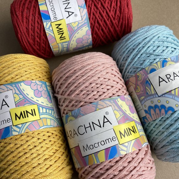 Пряжа ARACHNA Macrame Mini 80% хлопок, 20% полиэстер 250 г 200 м