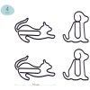 Скрепки фигурные 19 мм MESHU "Cat&Dog" 4 шт пакет с европодвесом RE-MS_41593