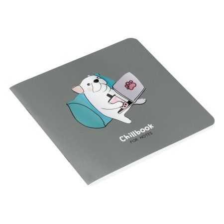 Записная книжка 170 x 170 мм 40л. MESHU "Chillbook" 80 г/м2 на скрепке, soft-touch, выб. УФ-лак, без линовки RE-MS_53370