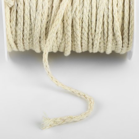 Шнур для плетения 50 м ± 1 м/100 г d 3 мм хлопок без сердечника неокрашеный SIM-10229382