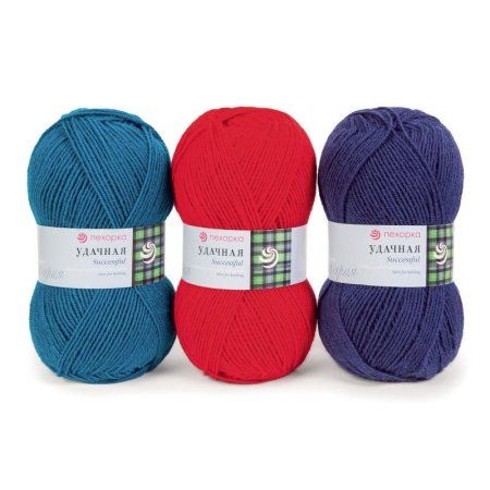 Пряжа Пехорская ПТ "Удачная" 50% шерсть, 50% акрил 100 г 250 м ± 29 м