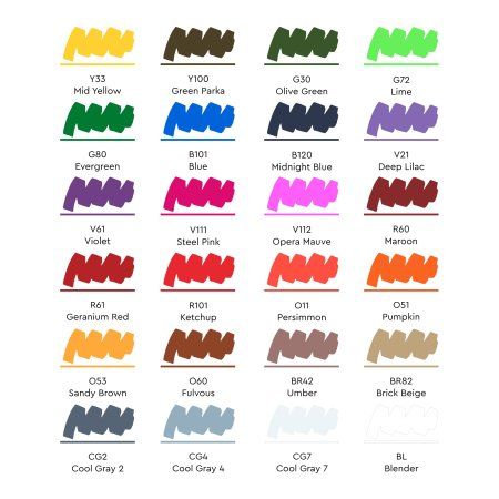 Набор маркеров SKETCHMARKER Basic 4 24 шт базовые оттенки + сумка органайзер MP24bas4