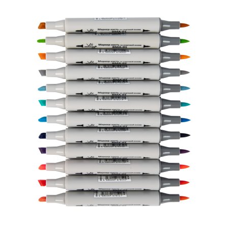 Набор маркеров на спиртовой основе VISTA-ARTISTA 01 - Пастельные тона 0.7-7 мм 12 цв BMAS-12-01