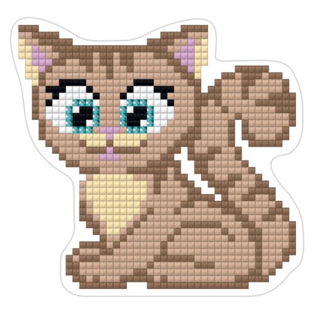 Кристальная (алмазная) мозаика ФРЕЯ магнит "Котенок" 9.5 х 9 см ALVM-016