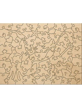 Фигурный деревянный пазл Страна сказок "Русалочка" MAG8324