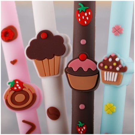 Ручка шариковая MESHU "Sweets" синяя, 0.7 мм, софтач, корпус ассорти RE-296399