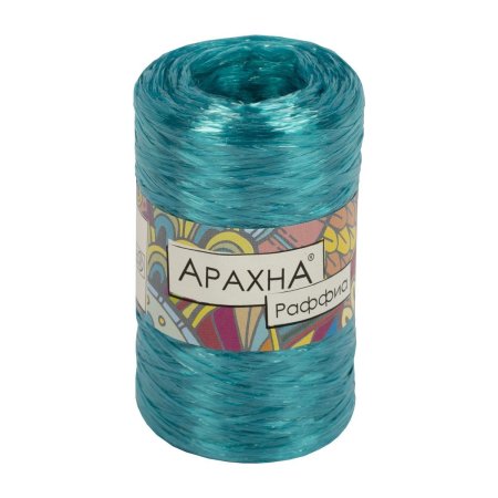 Пряжа ARACHNA Raffia 100% полипропилен 1 x 50 г 200 ± 12 м №23 бирюзовый ARA-RAF-23