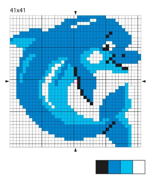 Набор для вышивания с пяльцами "Дельфин" пластиковая игла KOR-00314