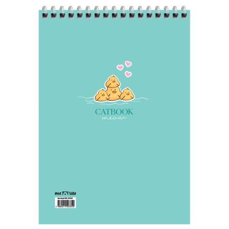 Блокнот А5 60л. MESHU "Cat Book" на гребне, пластиковая обложка RE-MS_52335