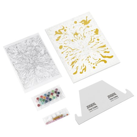 Картина по номерам на холсте с глиттером ТРИ СОВЫ "Кот-холи" 40 x 50 см с акриловыми красками и кистями RE-КХг4050_57061