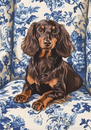 Пазл 500 элементов ФРЕЯ "Длинношерстная такса" PZL-500/95