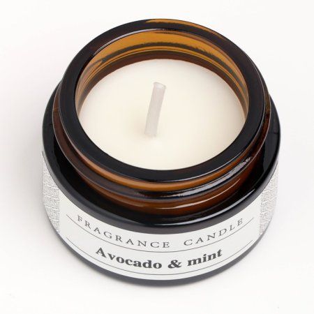 Свеча ароматическая в банке "Авокадо и Мята" 12 г SIM-9485081