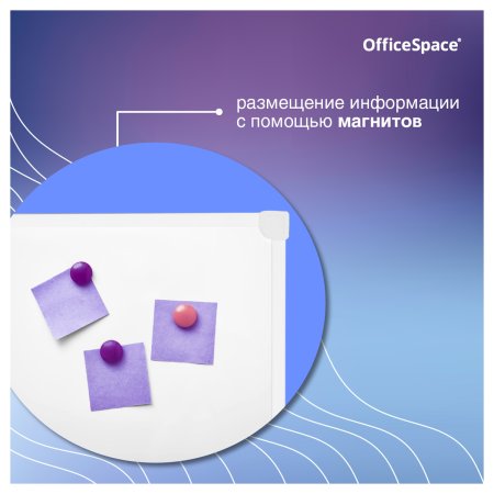 Доска магнитно-маркерная OfficeSpace 45 x 60 см, рамка ПВХ, полочка RE-MR_20412 Доска магнитно-маркерная OfficeSpace 45 x 60 см, рамка ПВХ, полочка RE-MR_20412
