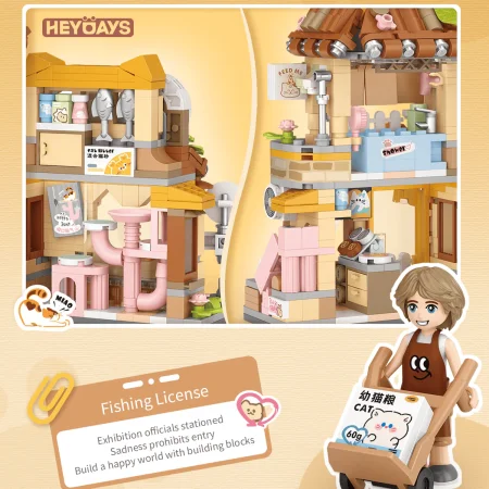 Конструктор LOZ "Дом полосатого кота" IT-1377_MK