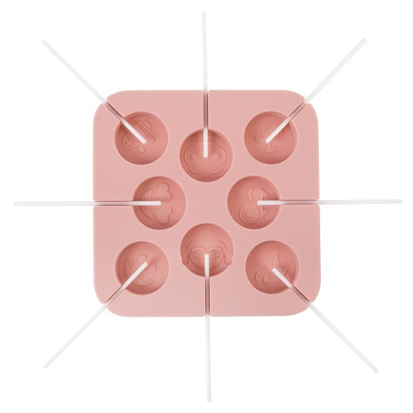 S-CHIEF Форма силиконовая для леденцов 15.4 x 15.4 x 1.4 см "Смайлики" - 8 ячеек SPC-0509
