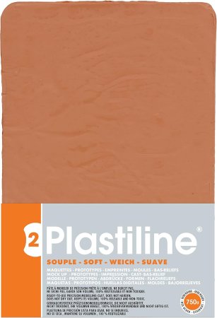 Пластилин скульптурный PLASTILINE 750 г, 50-мягкий, красный RH-7350T