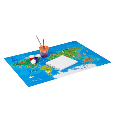 Клеенка для уроков труда Мульти-Пульти "Карта мира" 50 x 70 см, ПВХ RE-CH_50241