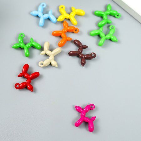 Декор для творчества металл "Надувной шарик - собака" МИКС 0.6 x 1.4 x 1.9 см SIM-9149458