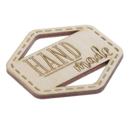 Шильдик для декора "Ручная работа" 5.8 х 6 см 2742906 Шильдик для декора "Ручная работа" 5.8 х 6 см 2742906